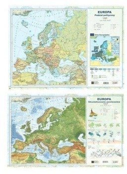 Mapa Europy A2 Dwustronna laminowana ART-MAP - praca zbiorowa