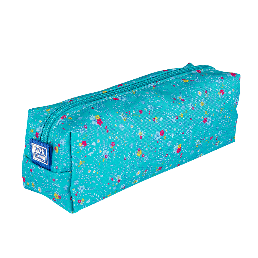 Piórnik saszetka duża Oxford floral turkus