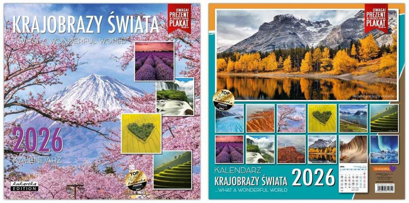 Kalendarz 2026 ścienny Classic Krajobrazy świata