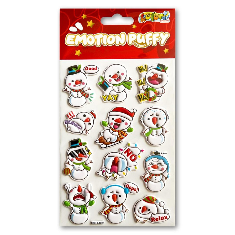 Naklejki puffy Emotion Snowmen