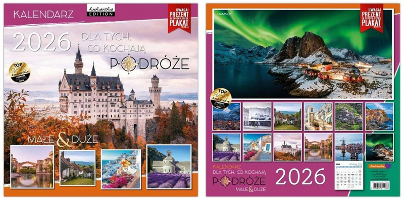 Kalendarz 2026 ścienny Classic Podróże