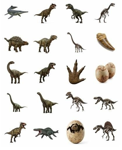 Naklejki Motywacyjne dinozaury 25mm