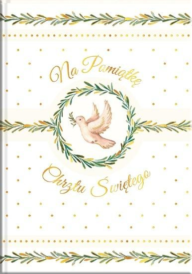 Książeczka A5 Pamiątka Chrztu. Gołąb