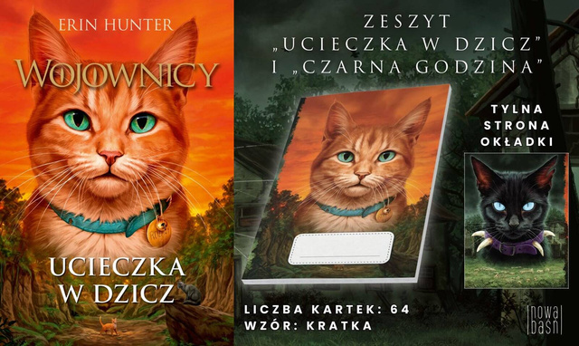 Ucieczka w dzicz + 64 kartkowy zeszyt z okładką Ucieczki w dzicz i Czarnej godziny