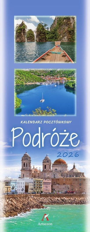 Kalendarz 2026 pocztówkowy 12,5x33cm Podróże