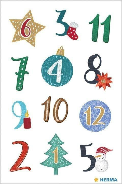 Naklejki kalendarz adwentowy