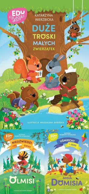 Educzytajki Duże troski małych zwierzątek PAKIET 3