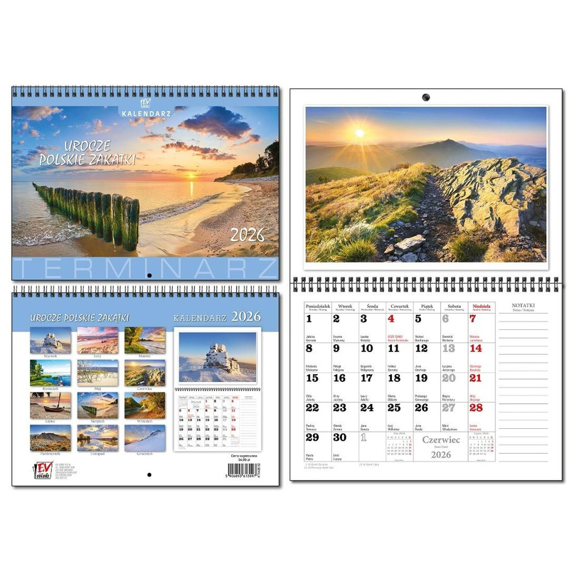 Kalendarz 2026 A3 terminarz 13p Pl. Zakątki
