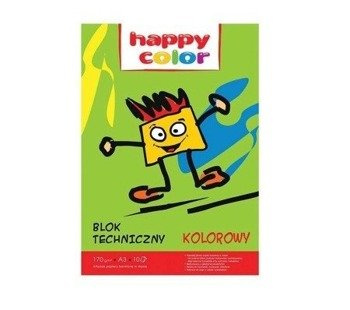 Blok techniczny kolor A3/10K 170g HAPPY COLOR