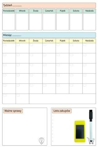 Planer magnetyczny suchościeralny 60x40cm