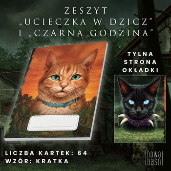 64 kartkowy zeszyt z okładką Ucieczki w dzicz i Czarnej godziny