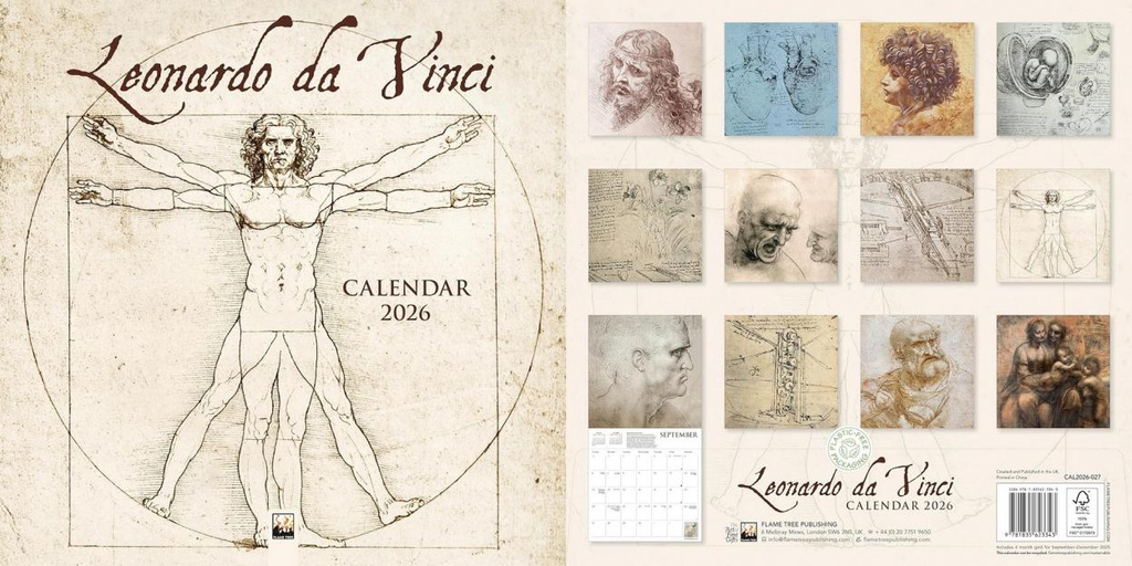 Kalendarz 2026 ścienny Leonardo da Vinci Wall