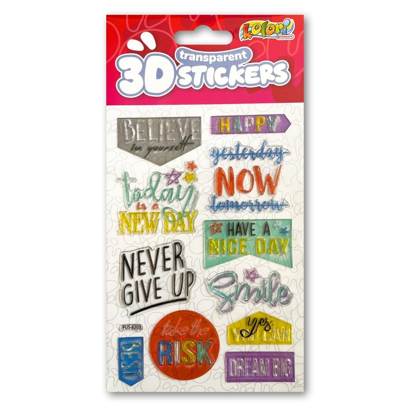 Naklejki 3D Transparent Motivation Quost