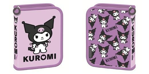 Piórnik dwuklapkowy bez wyposażenia Kuromi violet