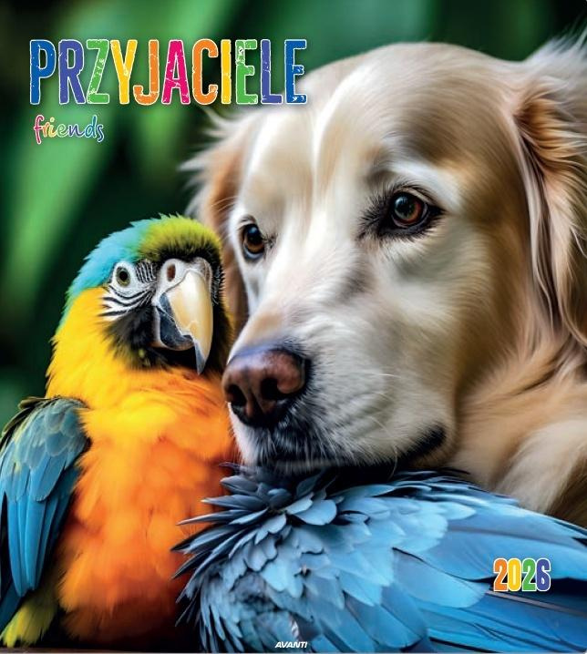 Kalendarz 2026 ścienny 32x32cm Przyjaciele
