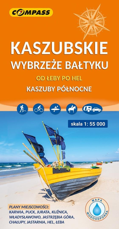 Mapa - Kaszubskie wybrzeże Bałtyku, praca zbiorowa