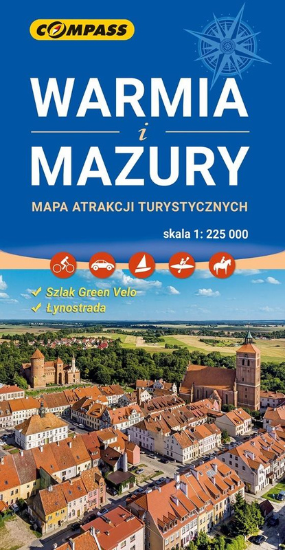 Mapa atrakcji turystycznych - Warmia i Mazury, praca zbiorowa