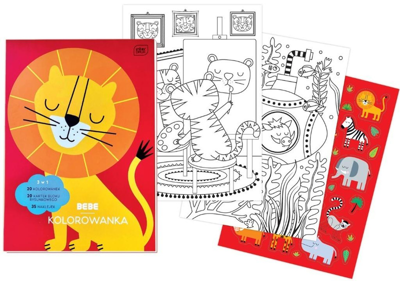 Kolorowanka z naklejkami A4/40K Bebe Kids