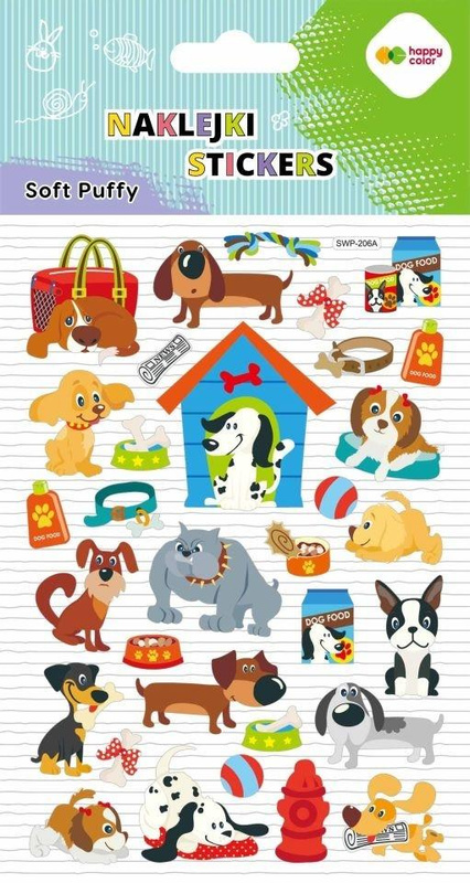 Naklejki 3D Soft Puffy Dog 110x205 HAPPY COLOR