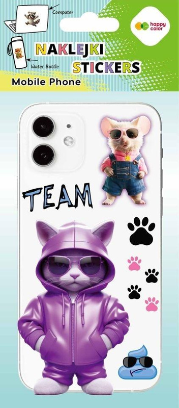 Naklejki Mobile Cool Team 90x205 HAPPY COLOR