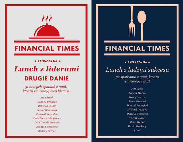 Lunch z liderami. Drugie danie. 51 nowych spotkań + Lunch z ludźmi sukcesu. 52 spotkania PAKIET 2