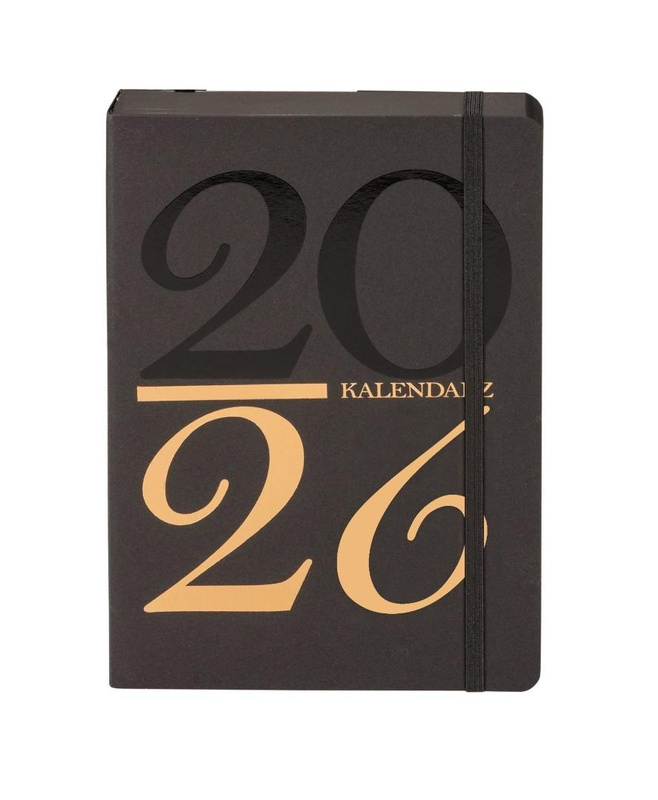 Kalendarz 2026 Kraft A5 dzienny czarny