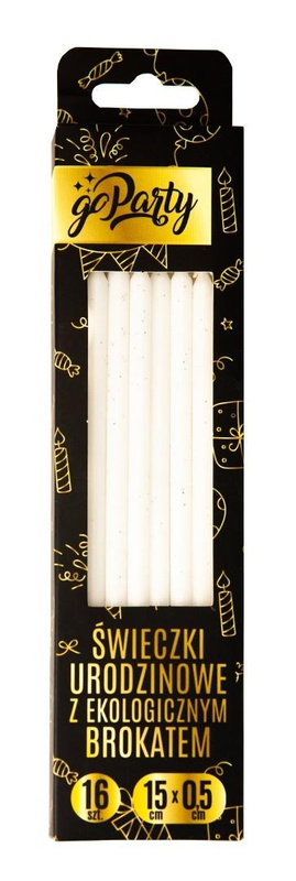 Świeczki urodzinowe z ekologicznym brokatem