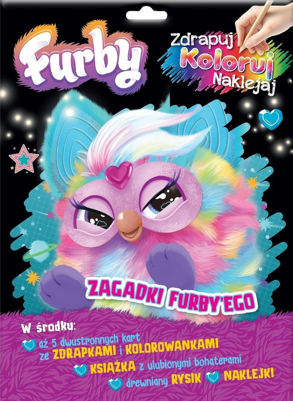 Furby. Zdrapuj, koloruj, naklejaj, praca zbiorowa