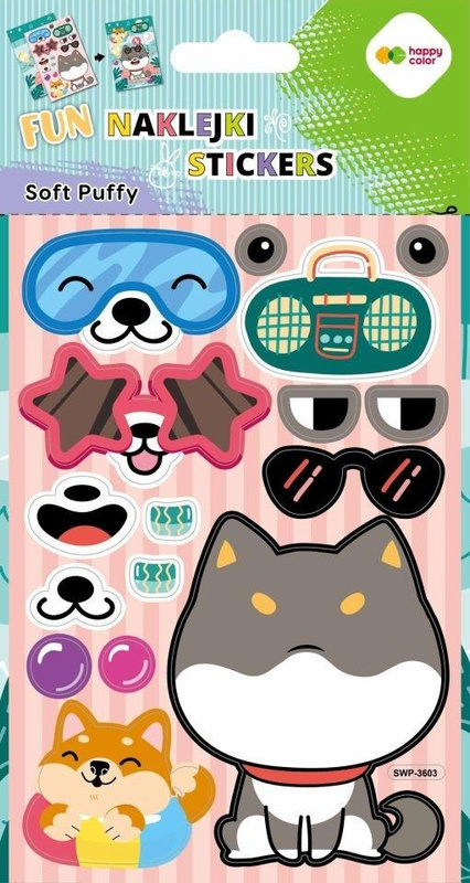 Naklejki 3D Soft Puffy Dog 110x205 HAPPY COLOR