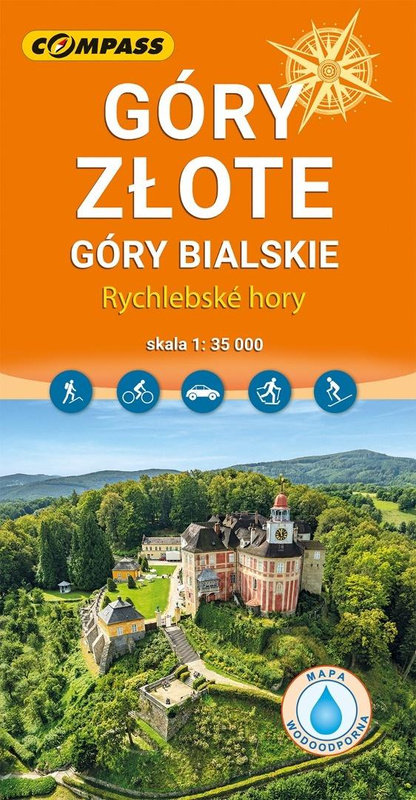 Mapa turystyczna - Góry Złote laminowana, praca zbiorowa