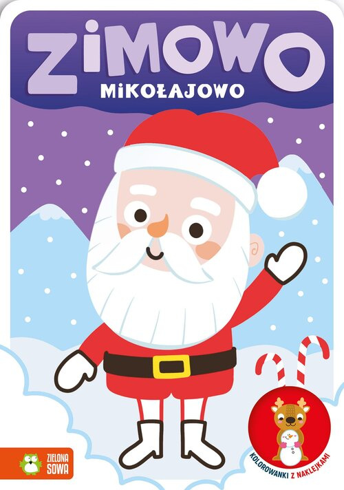 Zimowo mikołajowo Kolorowanki z naklejkami