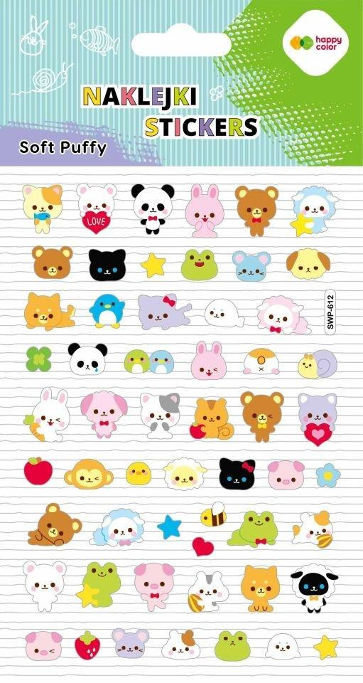 Naklejki 3D Soft Puffy Animals 110x205 HAPPY COLOR
