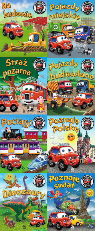 Samochodzik Franek. Pojazdy budowlane PAKIET 8