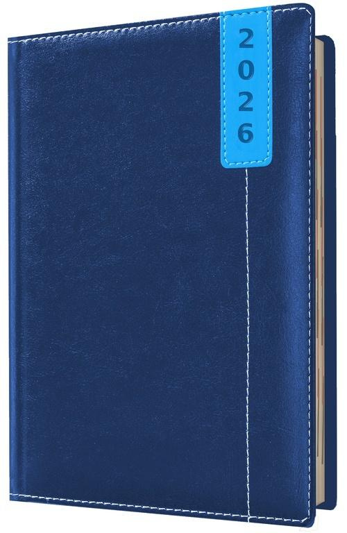 Kalendarz 2026 A4 tygodniowy registry niebieski