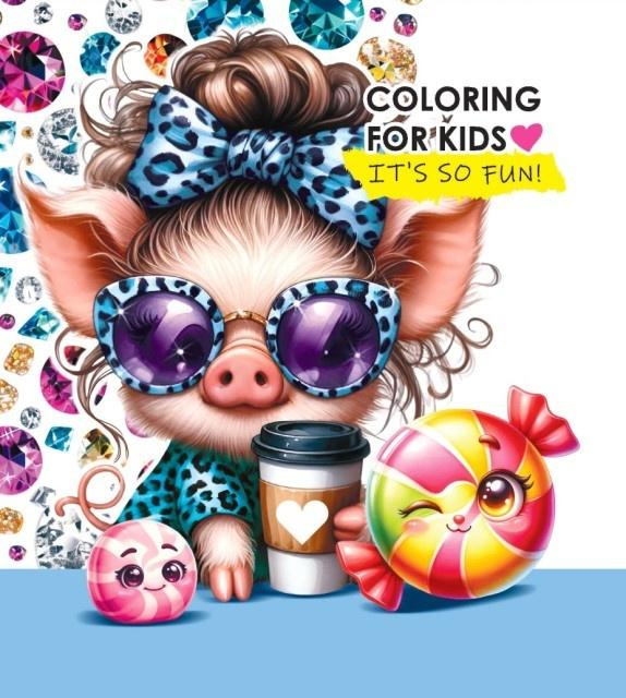 Kolorowanka 140x140 Świnka