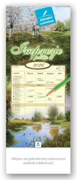 Kalendarz 2026 notatnikowy Impresje polskie