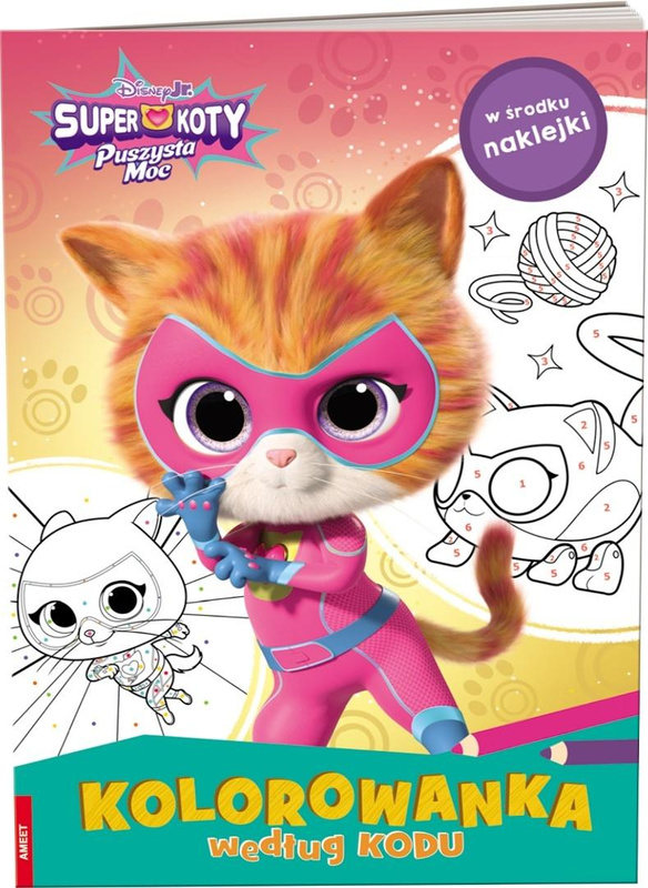 Disney SuperKoty. Kolorowanka według kodu, praca zbiorowa