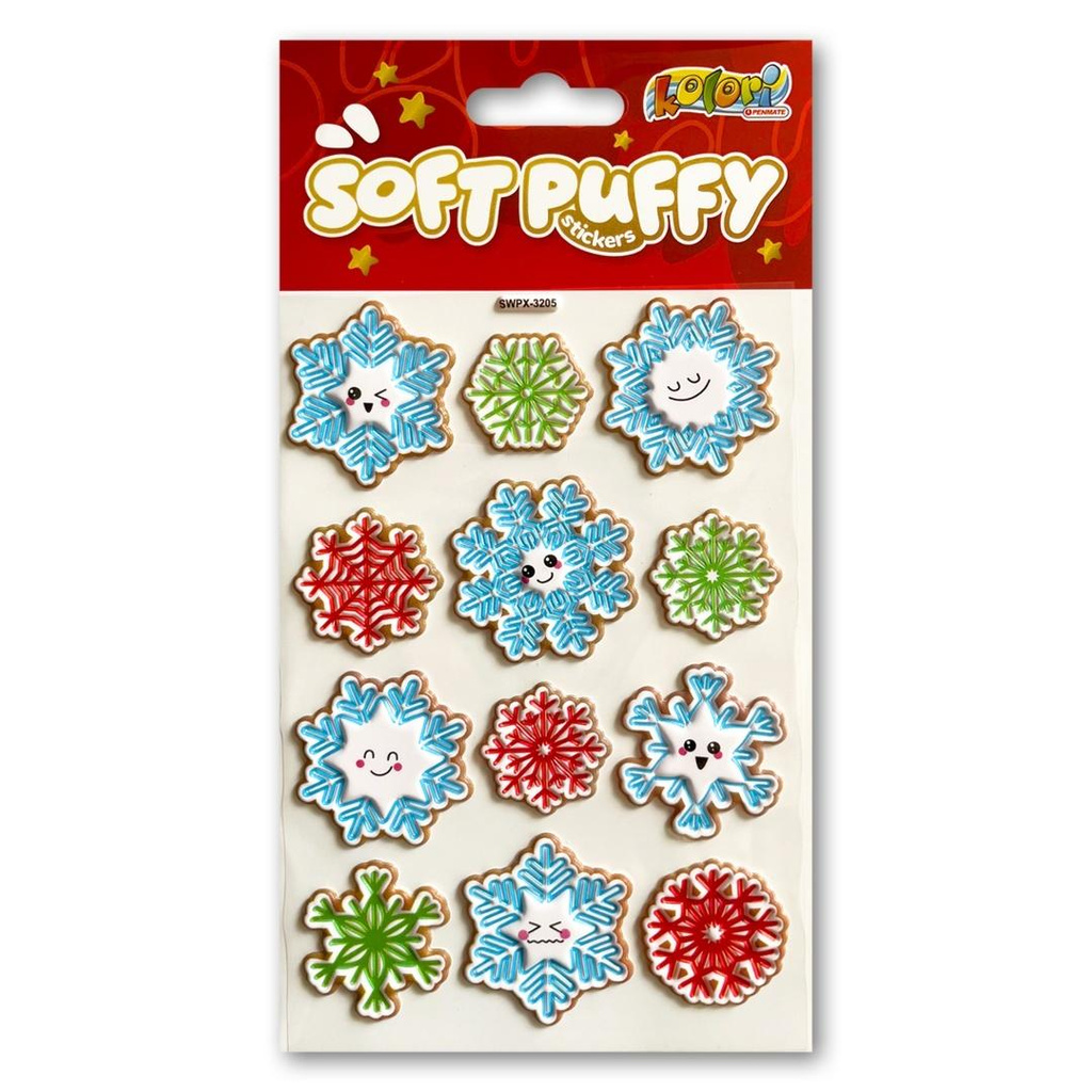 Naklejki puffy Christmas Snowflakes