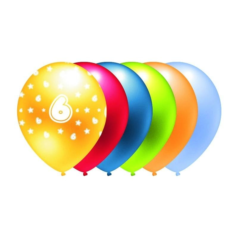 Balon metalik nadruk 6 5szt
