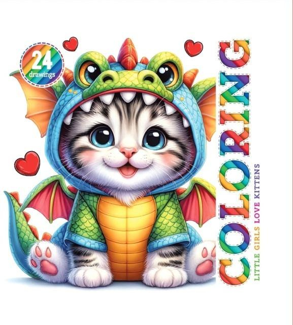 Kolorowanka 140x140 Kot przebrany za smoka 24obraz