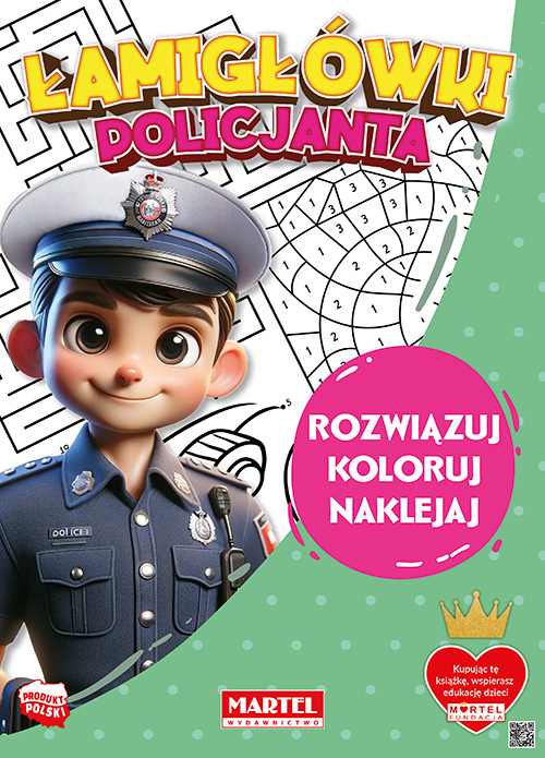 Łamigłówki policjanta + naklejki, Katarzyna Salamon