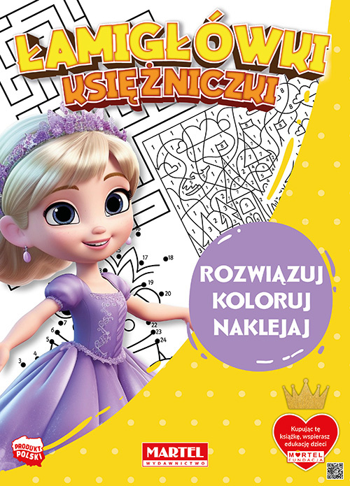 Łamigłówki księżniczki + naklejkami, Katarzyna Salamon