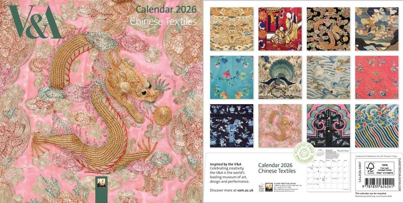 Kalendarz 2026 ścienny kwadrat Chinese Textiles