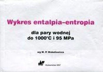 Wykres entalpia-entropia dla pary wodnej do 1000st C i 95 Mpa - Wukałowicz M.P.