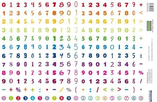 Naklejki cyfry 240szt