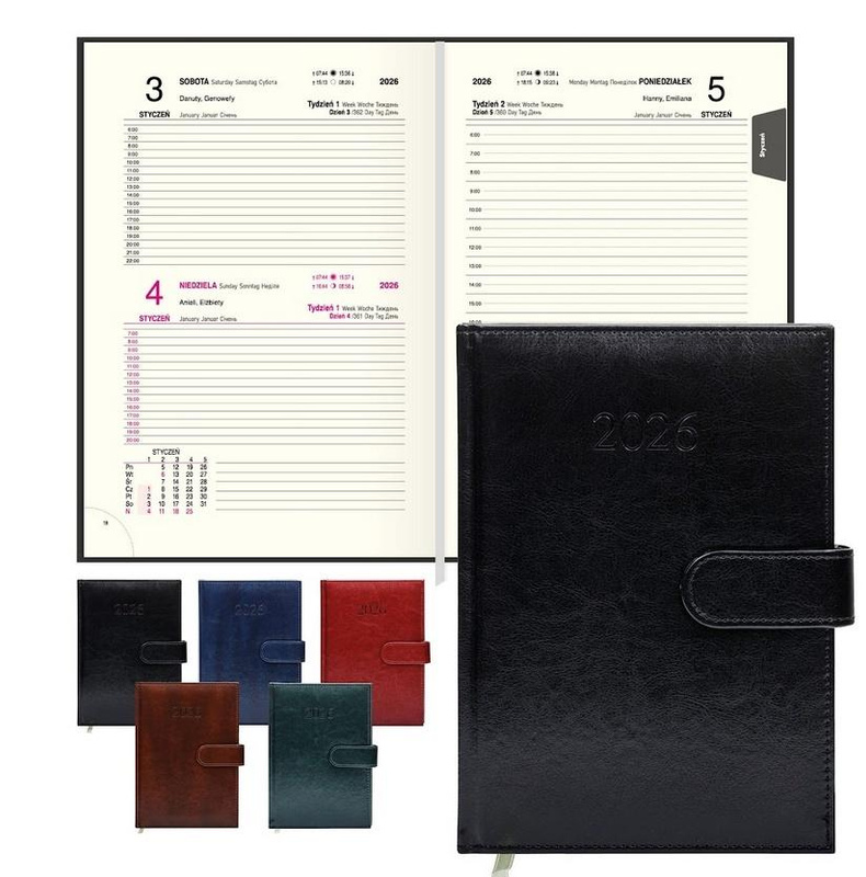 Terminarz 2026 A5 dzienny Business Premium