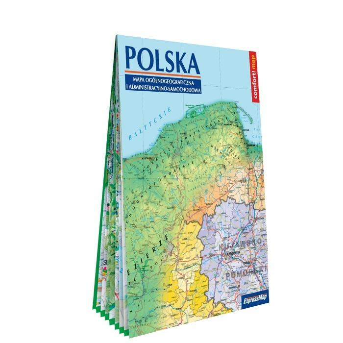 Polska - mapa ogólnogeograficzna 1:1 000 000 (XXL), praca zbiorowa