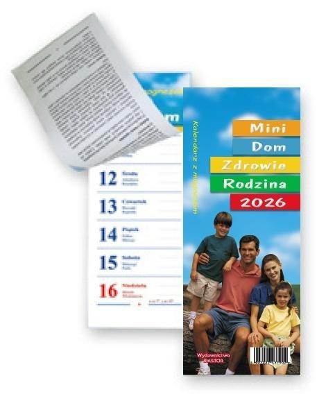 Kalendarz 2026 tyg. magnes mini Dom, Zdrowie...
