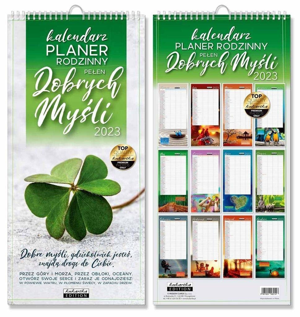 Kalendarz 2023 ścienny planer Dobrych myśli