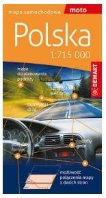 Polska mapa samochodowa 1:715 000, praca zbiorowa